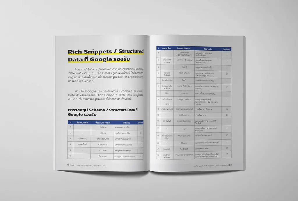 สรุปว่า Rich Snippets / Structured ทั้ง 31 แบบในe-book : คัมภีร์วิธีใช้ Google Rich Snippets