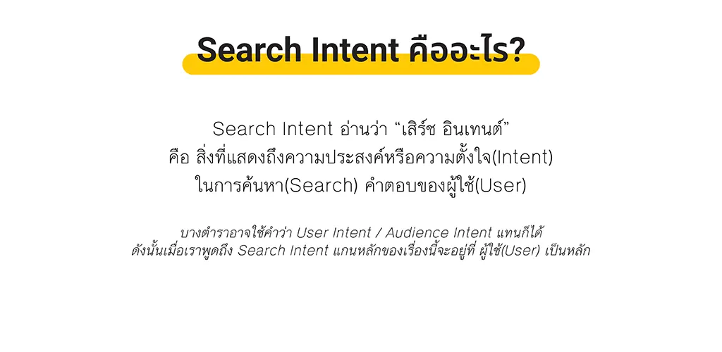 Search Intent คือ