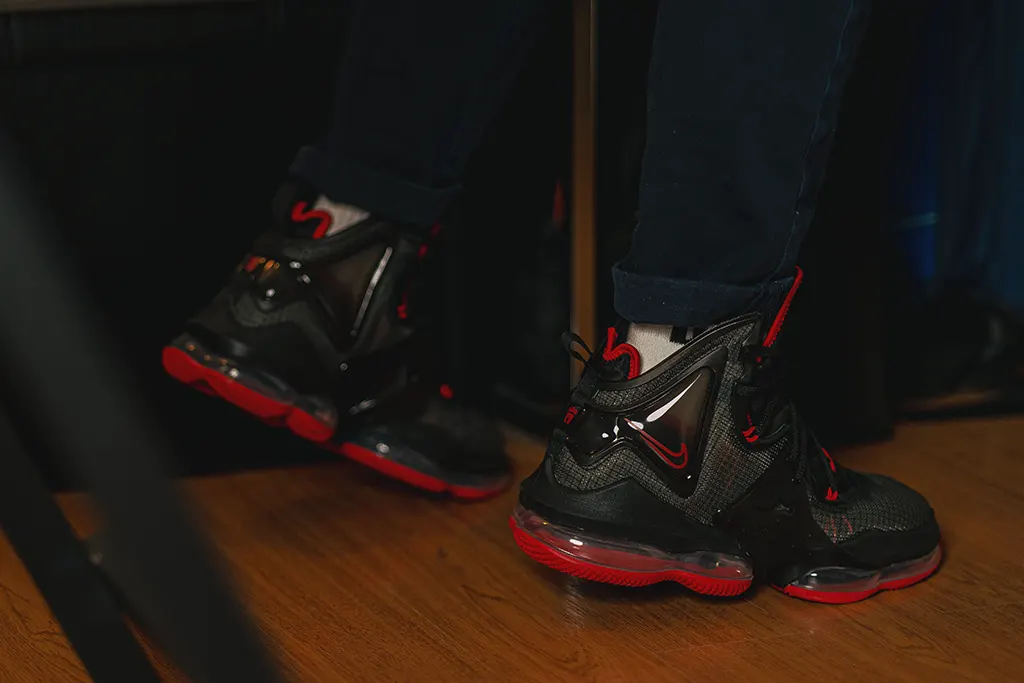 LeBron 19 - Bred on feet