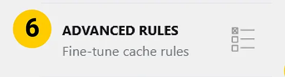 เมนู ADVANCED RULES