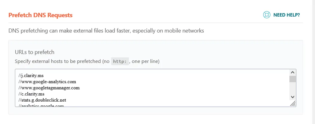 Prefetch DNS Requests