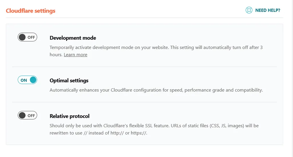 (ควรตั้งตามที่ Cloudflare กำหนด) Cloudflare settings : การตั้งค่า Cloudflare