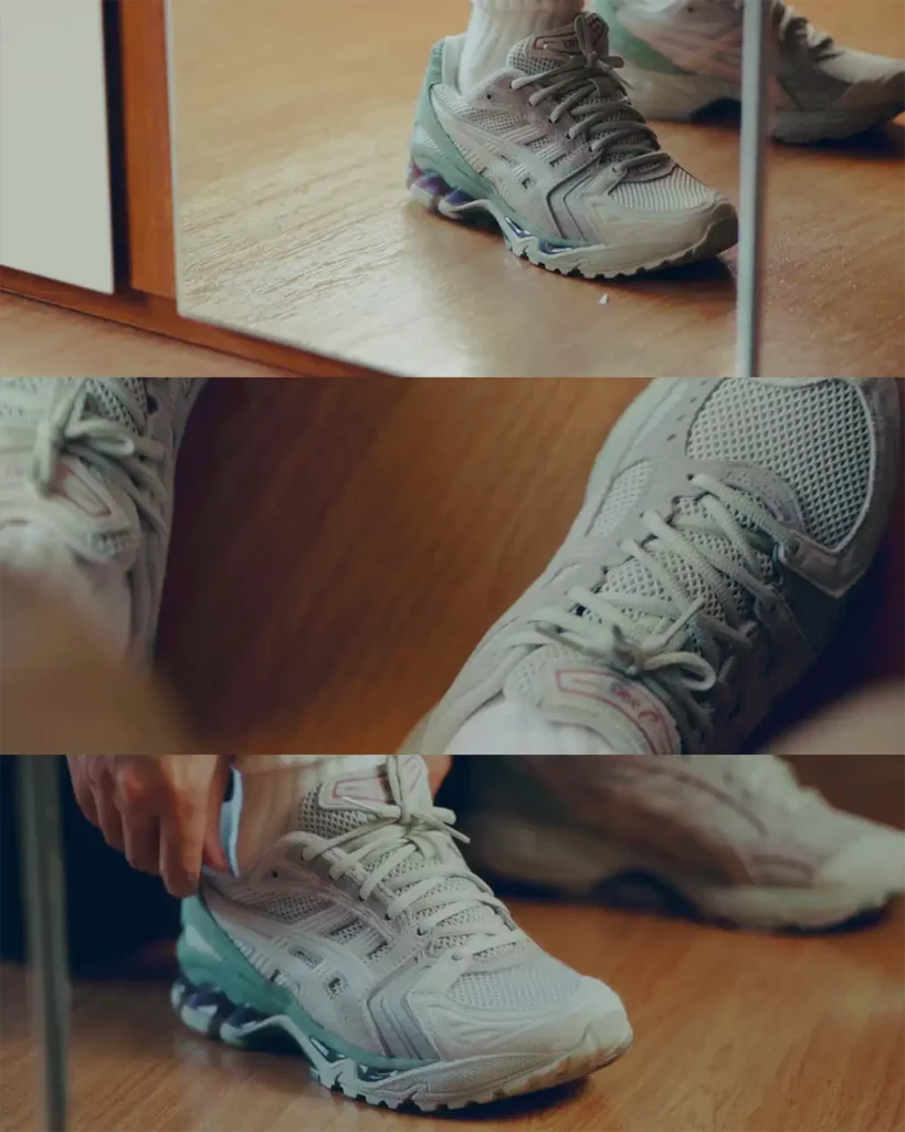 ภาพ On feet ASICS GEL-KAYANO 14 : Light Sage จากวิดีโอ Christmas wish(th) Sneakers