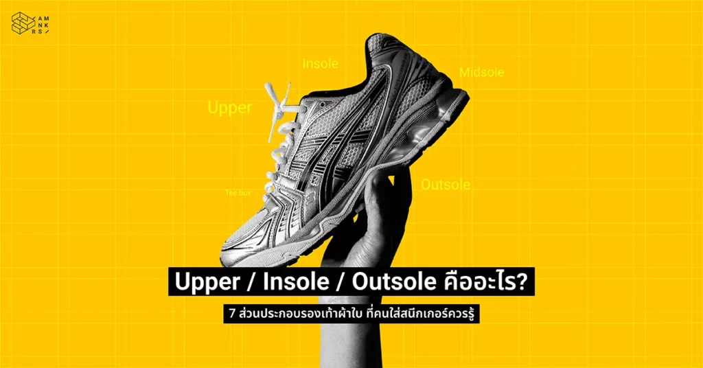 Upper - Insole - Outsole คืออะไร? ไปดู 7 ส่วนประกอบหลักของรองเท้าผ้าใบ ที่คนใส่สนีกเกอร์ควรรู้