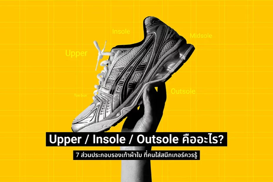 Upper - Insole - Outsole คืออะไร? ไปดู 7 ส่วนประกอบหลักของรองเท้าผ้าใบ ที่คนใส่สนีกเกอร์ควรรู้