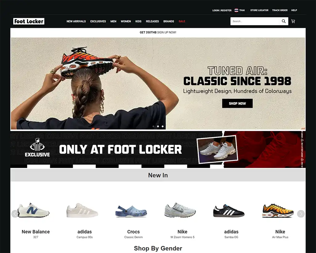 เว็บไซต์ Foot Locker Thailand